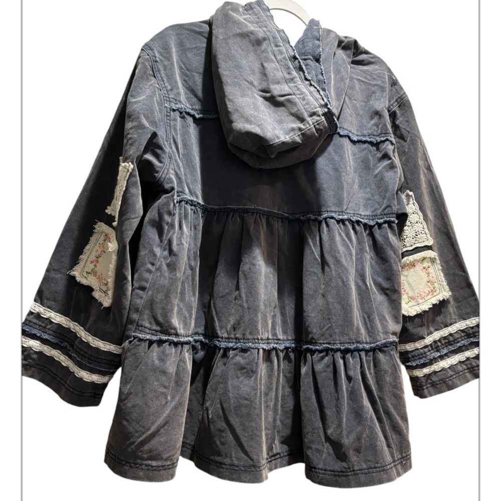 POL Utility Embellished Patchwork Pea Coat NWOT - image 4